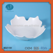 Forme des feuilles en porcelaine